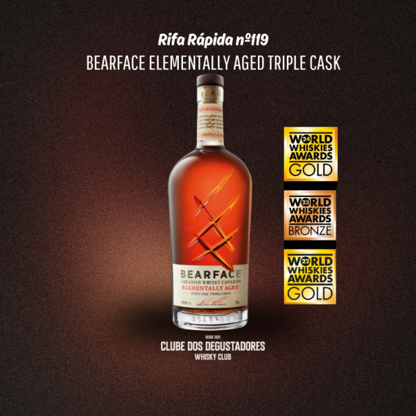 Rifa Rápida nº119 - Bearface Elementally Aged Triple Oak (Single Grain)