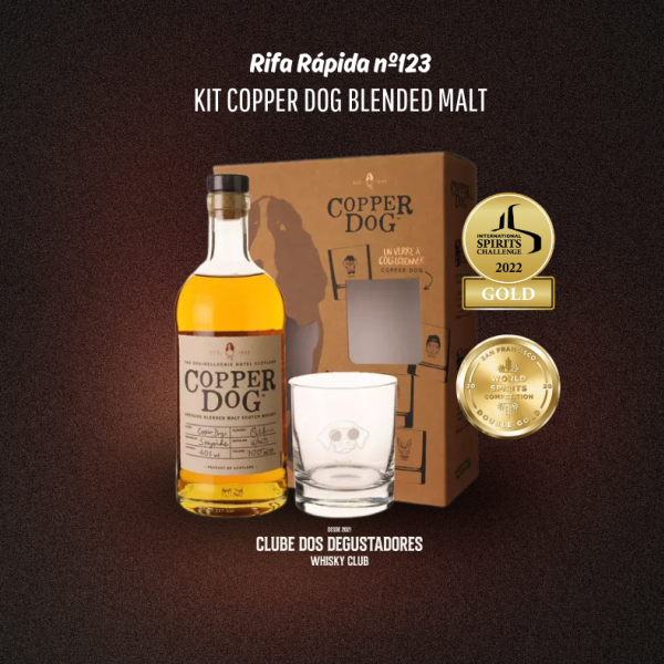 Rifa Rápida nº123 - Copper Dog Blended Malt Scotch Whisky (Kit com Copo Colecionável)